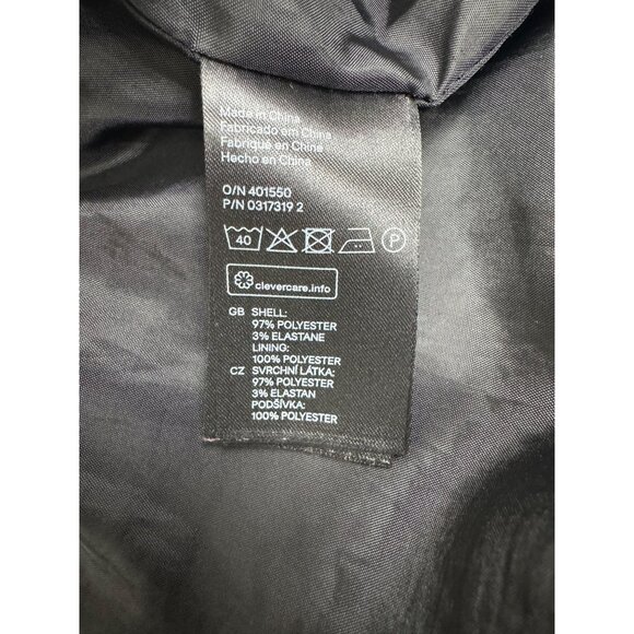 Size 6 Black & White Patterned Open Front Long Jacket w/Pockets Blazer Tweed - Picture 8 of 9